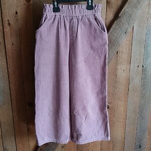 Mango lilac corduroy wide legs pants girls 9/10